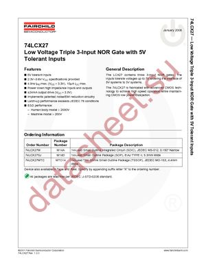 74LCX27MTCX datasheet  